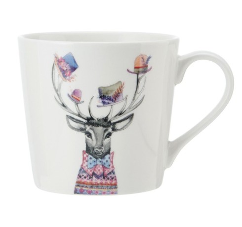 Кружка фарфоровая Mikasa Tipperleyhill с принтом оленя, 380 мл. Kitchen Craft