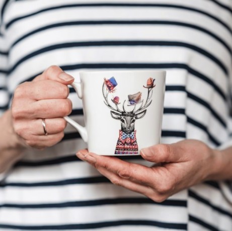 Кружка фарфоровая Mikasa Tipperleyhill с принтом оленя, 380 мл. Kitchen Craft