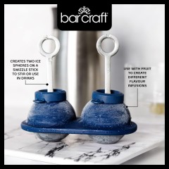 Силиконовая форма Swizzle Ice 2 BLUE BarCraft, 13x9,2x5,5 см. Kitchen Craft