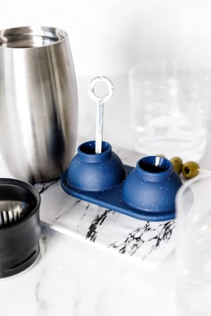 Силиконовая форма Swizzle Ice 2 BLUE BarCraft, 13x9,2x5,5 см. Kitchen Craft