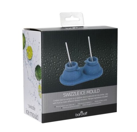 Силиконовая форма Swizzle Ice 2 BLUE BarCraft, 13x9,2x5,5 см. Kitchen Craft