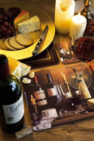 Поднос с подушкой, 44x33x6 см. Vintage Wine Kitchen Craft