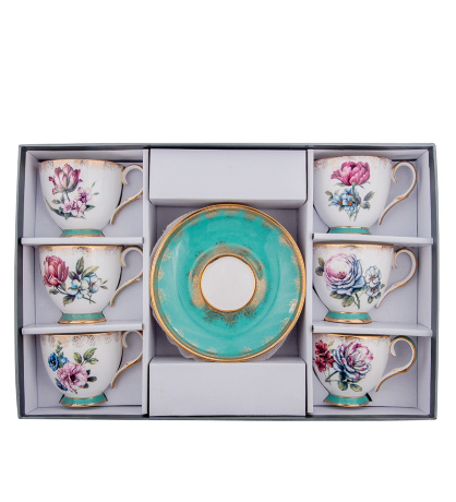 JK- 21 Чайный набор на 6 перс."Цветок Неаполя" (Pavone)
