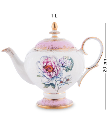 JK-125 Чайный сервиз 22 пр. на 6 перс. "Цветок Неаполя" (Fiore Napoli Pavone)