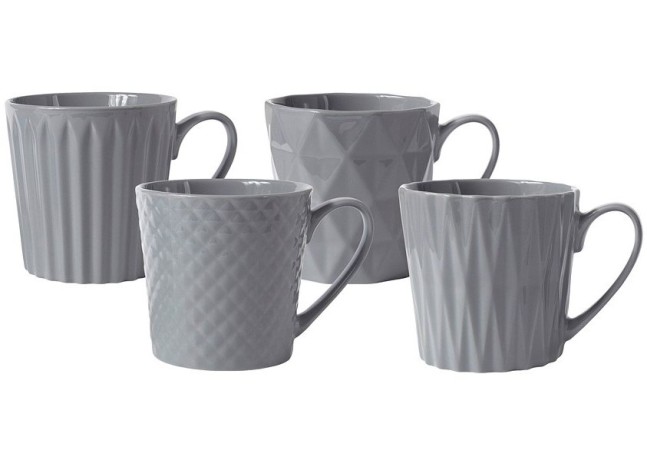 Набор из 4-х кружек Nova, серый, 0,38 л. Maxwell & Williams