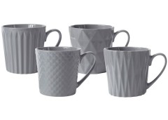 Набор из 4-х кружек Nova, серый, 0,38 л. Maxwell & Williams