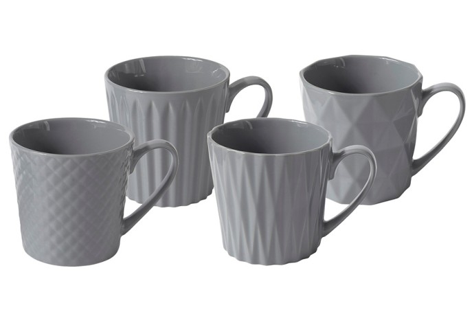 Набор из 4-х кружек Nova, серый, 0,38 л. Maxwell & Williams