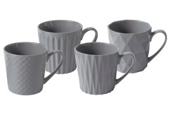 Набор из 4-х кружек Nova, серый, 0,38 л. Maxwell & Williams