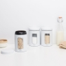 Набор контейнеров для сыпучих продуктов с окном (1,4 л), 3 шт., Белый Brabantia