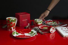 Чашка с блюдцем для кофе PEPPER, 100 мл. RED Taitu