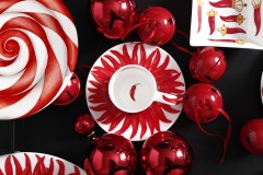 Чашка с блюдцем для кофе PEPPER, 100 мл. RED Taitu