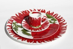 Чашка с блюдцем для кофе PEPPER, 100 мл. RED Taitu