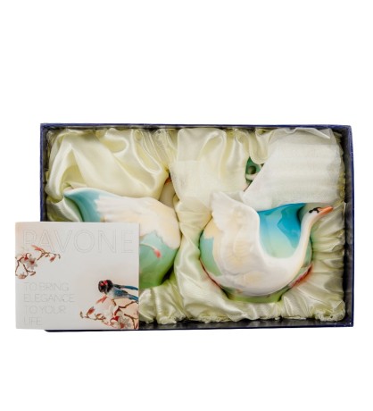 FM-76/ 2 Набор сахарница и молочник "Лебеди" (Pavone)