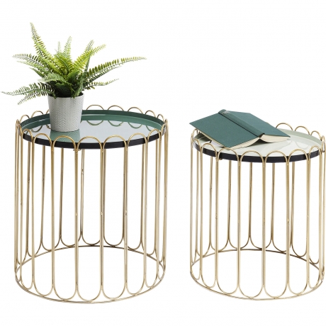 Столик приставной Cha Cha Cha, коллекция "Ча Ча Ча", количество предметов 2 47*48*47, Сталь, Серый