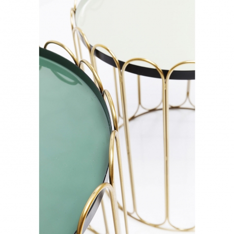 Столик приставной Cha Cha Cha, коллекция "Ча Ча Ча", количество предметов 2 47*48*47, Сталь, Серый