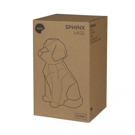 Ваза Sphinx Dog прозрачная, Balvi