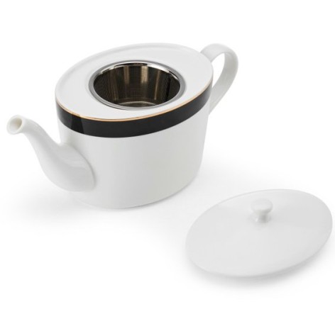 Чайник фарфоровый Mikasa Luxe Deco на 4 чашки, 1,1 л. белый Kitchen Craft