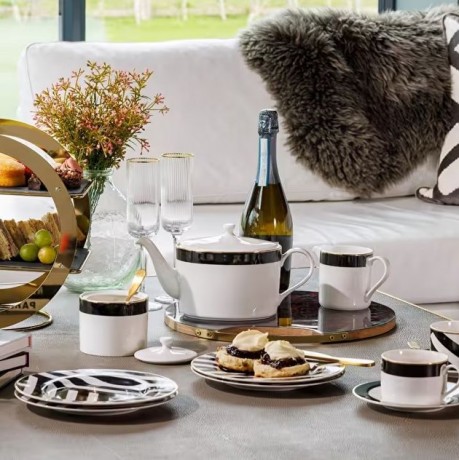 Чайник фарфоровый Mikasa Luxe Deco на 4 чашки, 1,1 л. белый Kitchen Craft