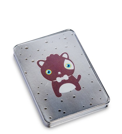 WW-126/4 Зеркало метал прямоугольное "Милые зверюшки"