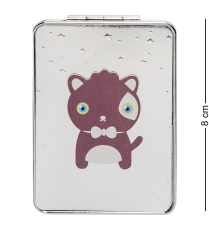 WW-126/4 Зеркало метал прямоугольное "Милые зверюшки"