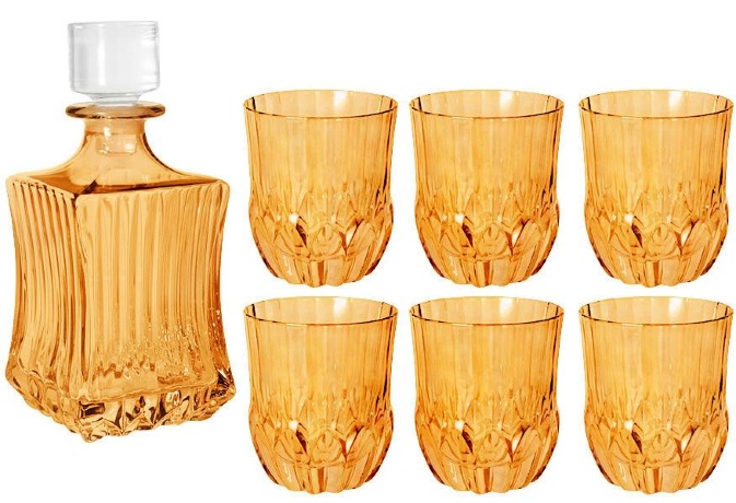 Набор для виски Адажио янтарная, 7 предметов Same
