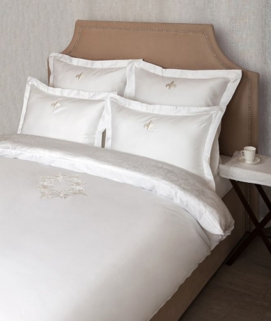 Комплект постельного белья "ROCOCO", сатин-жаккард, 200х220+240x260+2(50х70) см. белый, BOVI