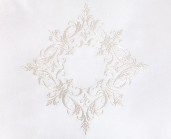 Комплект постельного белья "ROCOCO", сатин-жаккард, 200х220+240x260+2(50х70) см. белый, BOVI