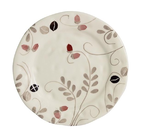 Тарелка закусочная Листопад, 22 см. кремовый Matceramica