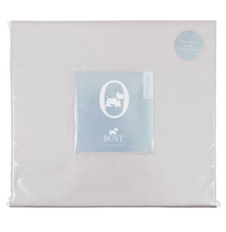 Простыня прямая (PB), перкаль, 240x280см. серо-бежевый, BOVI