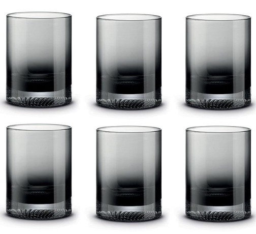 Набор стаканов для виски Fun Classy, дымчатый, 0,35 л. 6 шт. Pozzi Milano 1876