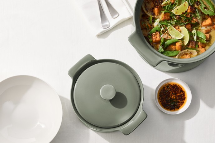 Кастрюля, 1,3 л, с крышкой, фарфор P, серо-зеленая, Indulgence. Maxwell & Williams