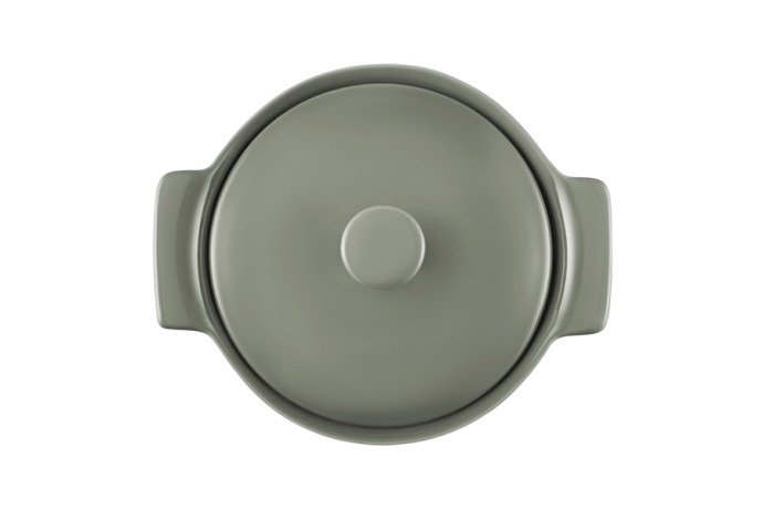 Кастрюля, 1,3 л, с крышкой, фарфор P, серо-зеленая, Indulgence. Maxwell & Williams