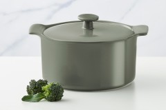 Кастрюля, 1,3 л, с крышкой, фарфор P, серо-зеленая, Indulgence. Maxwell &amp; Williams