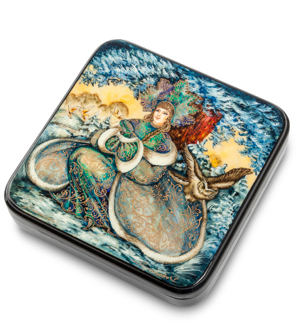 ШК-40/25 Шкатулка "Снегурочка" исп. Силантьева 14,5х14,5