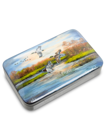 ШК-10/ 35 Шкатулка "Утки на озере"