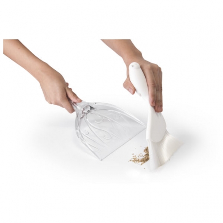 Совок для уборки крошек Sparrow, белый, Qualy