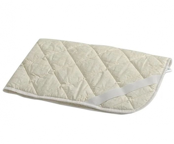 Наматрасник для детей до 3 лет "Забавная овечка" с овечьей шерстью, 60х120 см. Natures