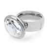 Кольцо TIVOLA big S crystal 18.5 мм