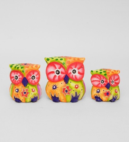 31-015 Набор фигурок "Сова" 10/9/7 см (о.Бали)
