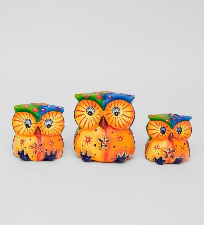 31-015 Набор фигурок "Сова" 10/9/7 см (о.Бали)