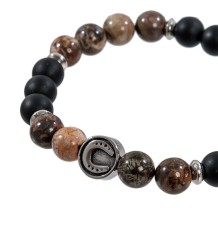 NP-09/1 Браслет из камней "Оникс"