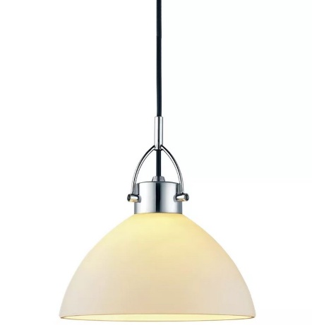 Подвесной светильник DENVER, Ø26 см. опал/хром, Halo Design