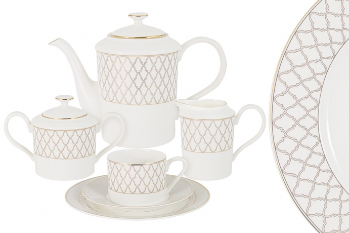 Чайный сервиз Виндзор, 6 персон, 21 предмет, Emily