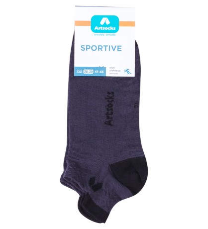 Носки спортивные Sportive ASS-0003 35-39 сер/чер (Artsocks)
