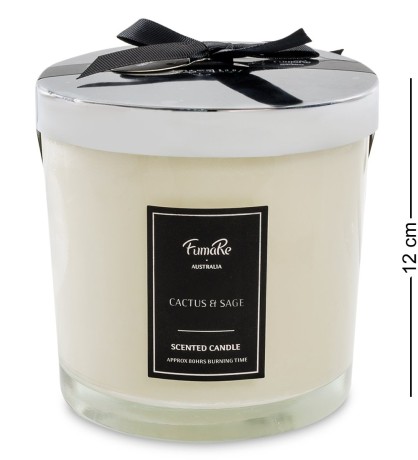 KV-16 Свеча в стекле с крышкой "Кактус и шалфей"