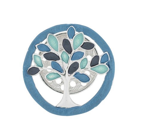 Брошь Дерево в круге XZ1160.22 BL/S Shadore