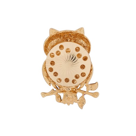 Брошь Сова на ветке XZ0869.2 BW/G Shadore