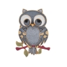 Брошь Сова на ветке XZ0869.2 BW/G Shadore