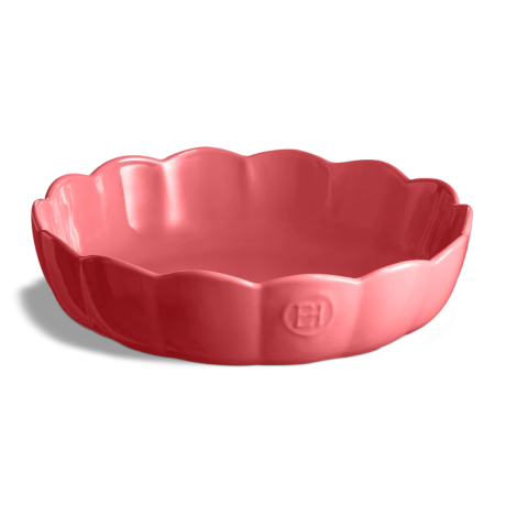 Форма для выпечки круглая с волнистыми бортами, 27 см. цвет: розовый, Мадлен Emile Henry