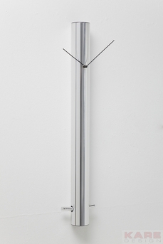 Часы настенные Cylinder, 6х65х6 см. Алюминий, Полистирол, Серебряный